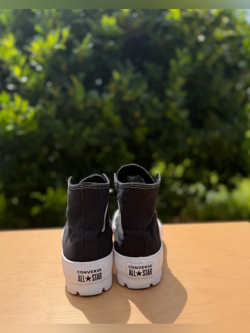 Converse Chuck Taylor All Star Lugged High Top Platform Sneakers Black White 8 - Picture 7 of 12